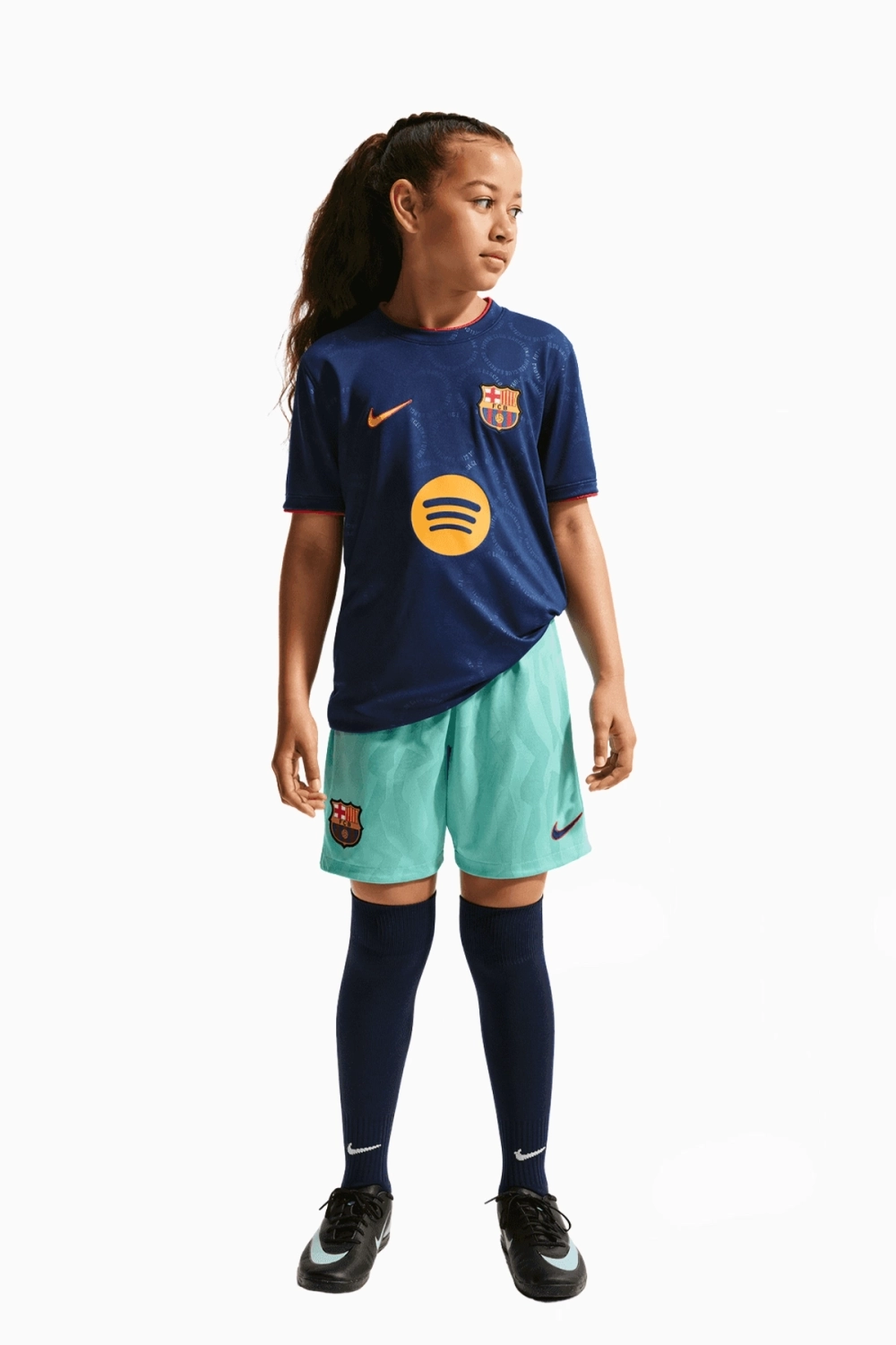 Футболка Nike FC Barcelona 26/27 Pre-Match Junior - темно-синий