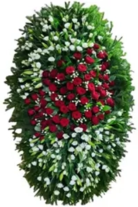 Ритуальный венок из живых цветов №11 (180 см)