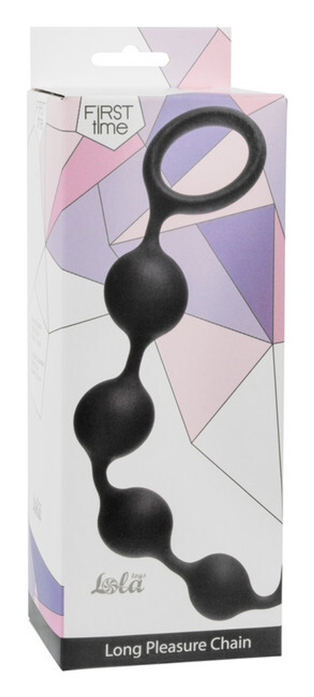 Длинная анальная цепочка Long Pleasure Chain (31,5 см , черный ) (Цвет: черный)