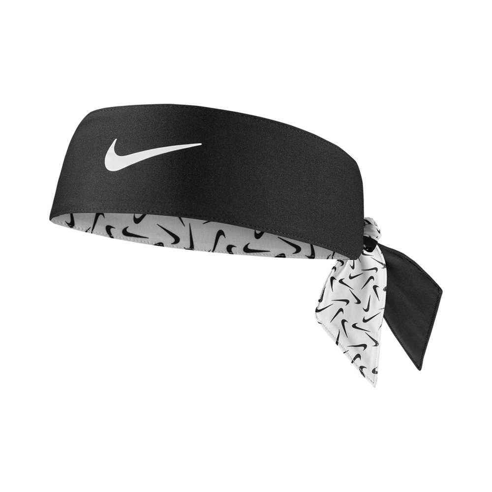 Nike Dri-Fit Head Tie 3.0 Reversible Printed Bandana - White, Black