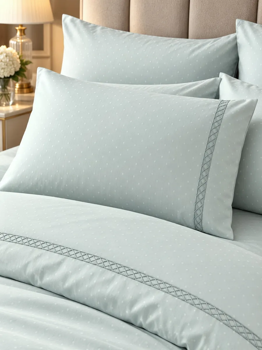 Gelin Home КПБ 6 пр. MYKONOS цвет мяты пододеяльник 200*220, простынь 240*260, наволочки 50*70 2шт, декоративные наволочки 50*70 2шт GLNN204 — фото 5