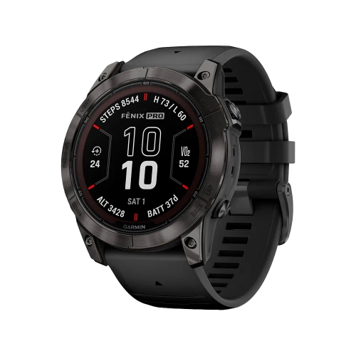 Умные часы Garmin Fenix 7X, 51mm, Solar Slate Gray with Silicone Black Band (010-02541-01)