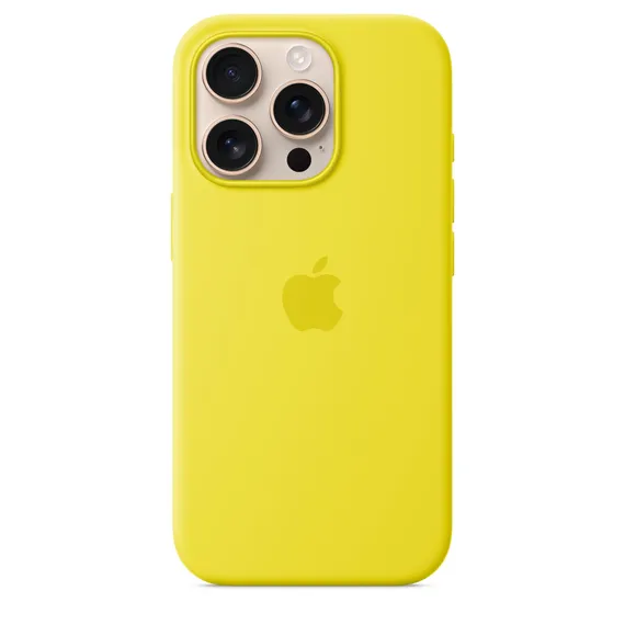 Чехол Silicone Case MagSafe для iPhone 16 Pro Max Желтый
