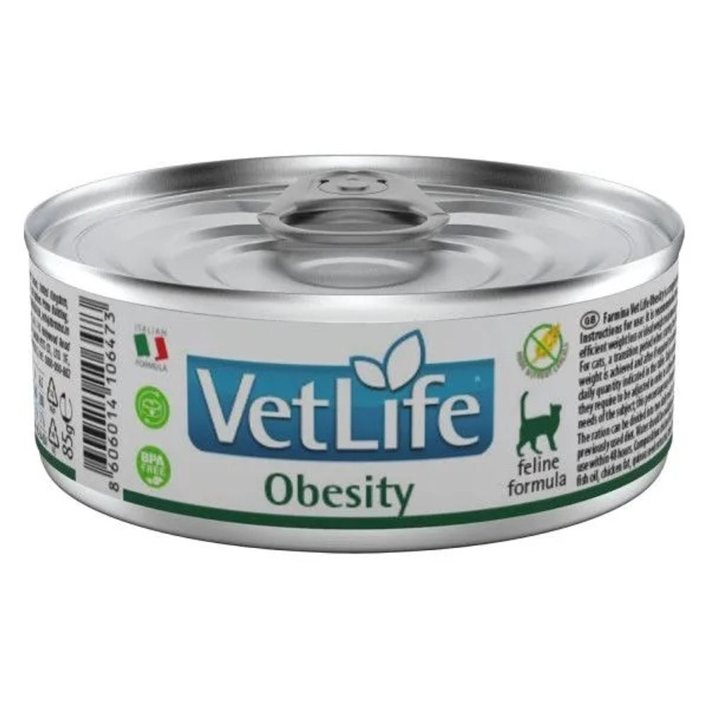 Консервы FARMINA Vet Life Obesity для кошек - 85 гр