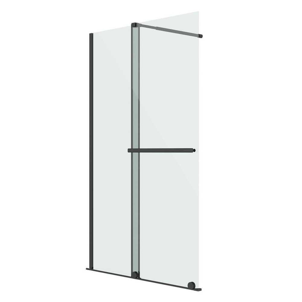 Душевая перегородка Niagara Nova NG-671-90BLACK (90х200) черный матовый,раздвижная,стекло прозрачное,1 место
