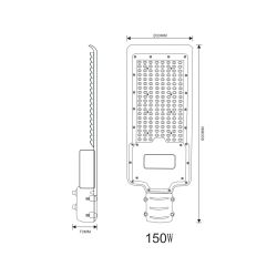 Светильник уличный светодиодный ЭРА SPP-502-0-50K-200 200Вт 5000К IP65 КСС Ш | Уличные консольные светильники