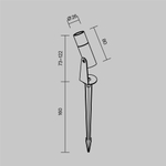 Грунтовый светодиодный светильник Maytoni Bern O050FL-L2GF3K