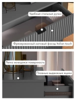 Комод деревянный графитовый с ящиками для вещей