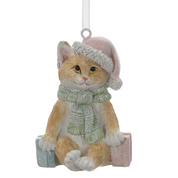 Фигурка декоративная подвесная "Котёнок", L 4,5 W 4,5 H 7 см, 2в.
