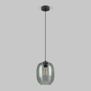 Подвесной светильник со стеклянным плафоном 1*Е27 5971 чёрный/дымчатый Elio TK Lighting