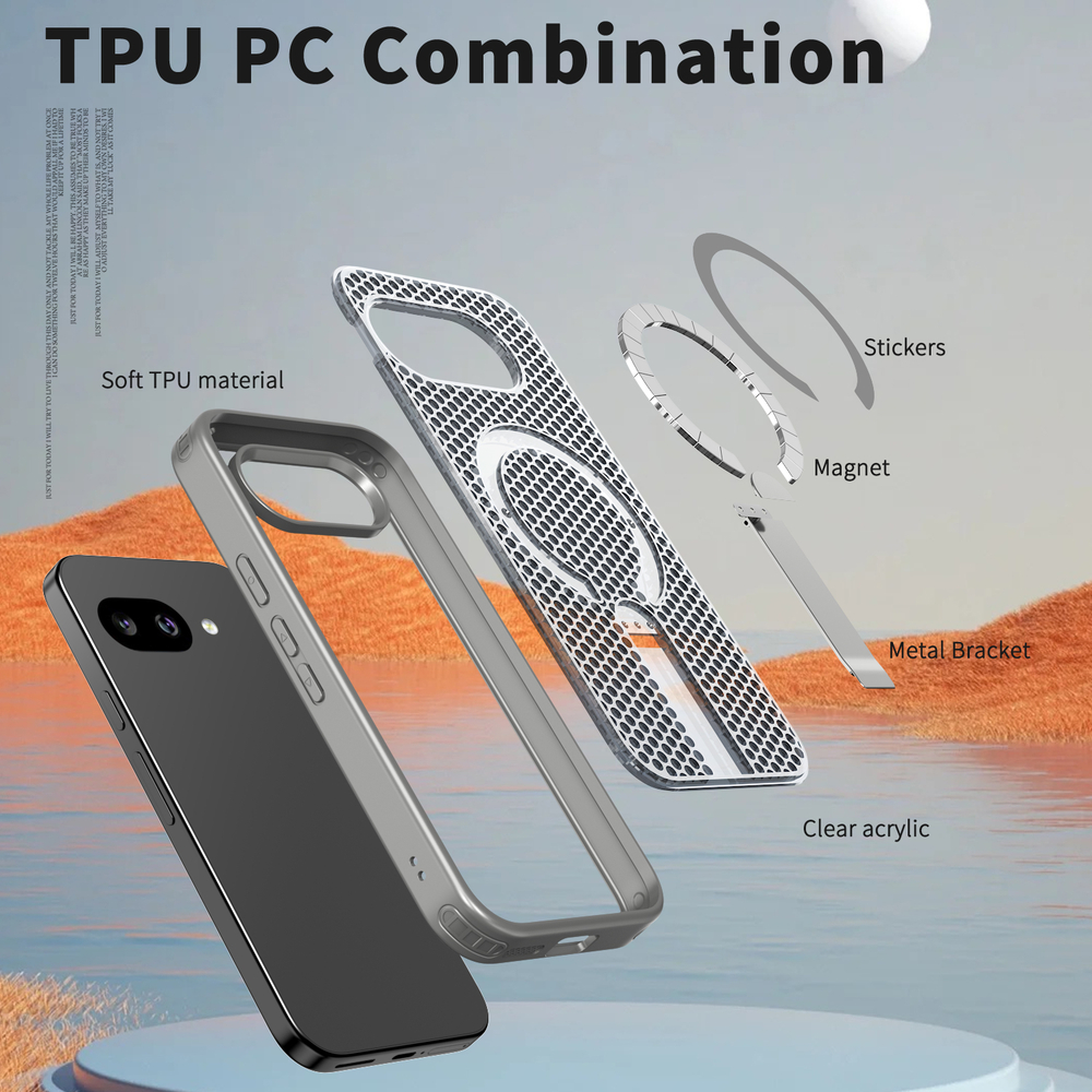 Прозрачный чехол Mesh Pro Magnetic Case для Google Pixel 10А