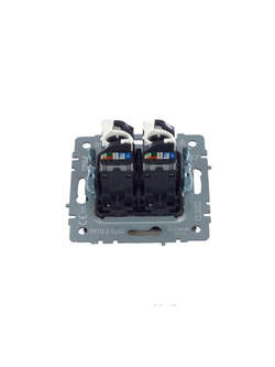 Розетка компьютерная двойн. СП RJ45 кат.5E BRITE РК10-2-БрШ механизм шампань IEK BR-K20-1-K37
