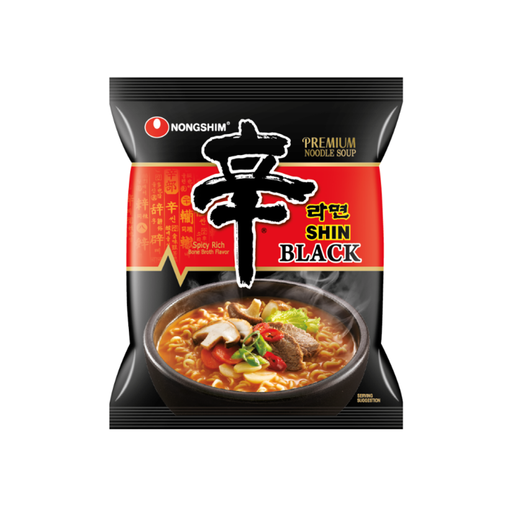 Лапша Nongshim Shin Ramyun Black Говядина и грибы 130 г