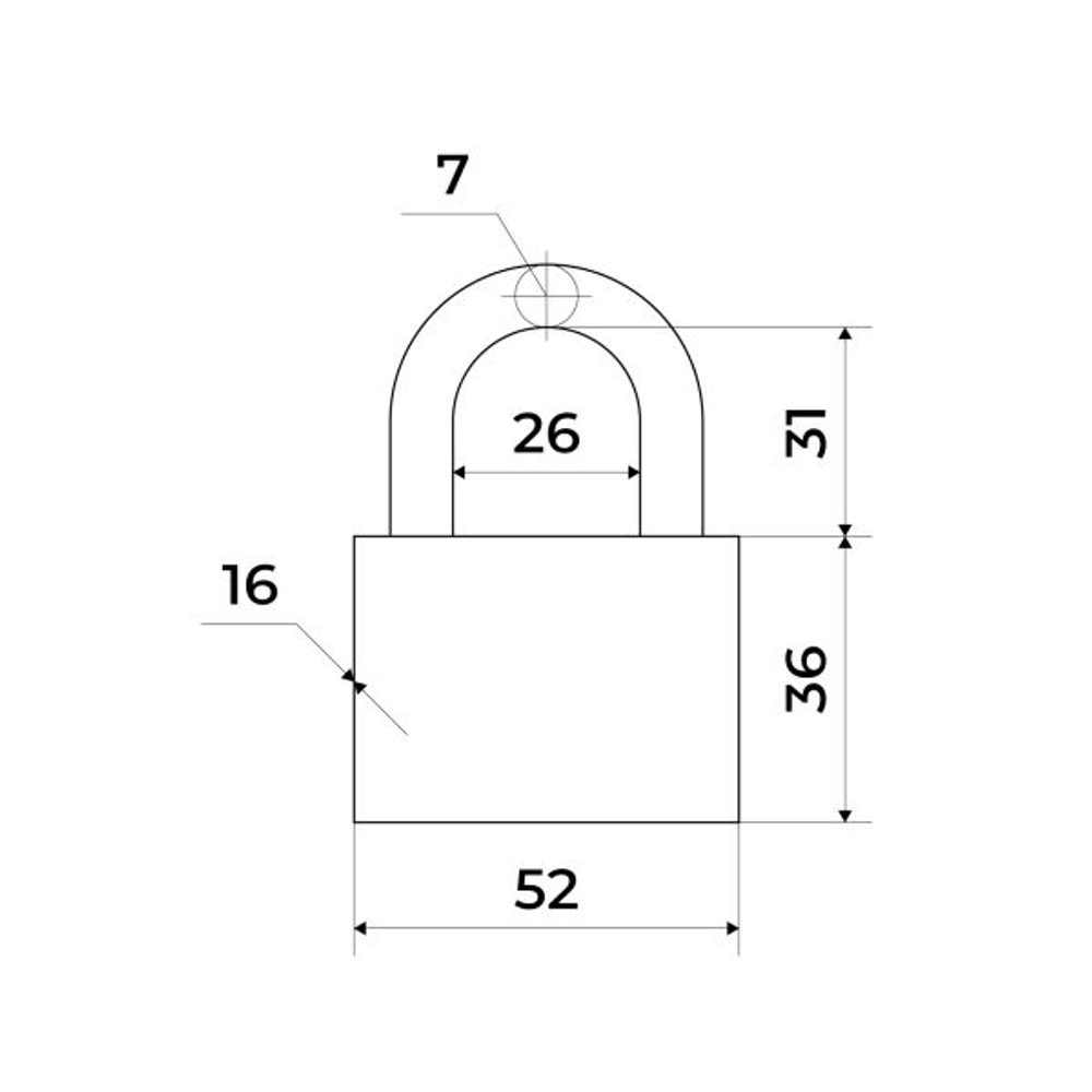 Замок навесной СТАНДАРТ HDS-360 d=7