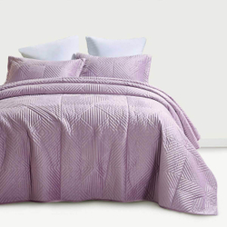 Покрывало 250х260 и 2 декоративные наволочки Arya home Belle лиловый