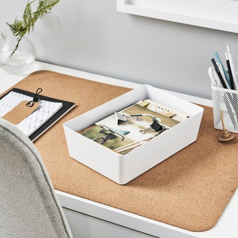 Контейнер IKEA KUGGIS (КУГГИС), Пластик, Белый, 18x26x8 см