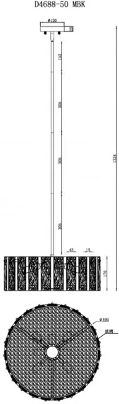 Потолочная люстра Panorama D4688-50 MBK iLamp