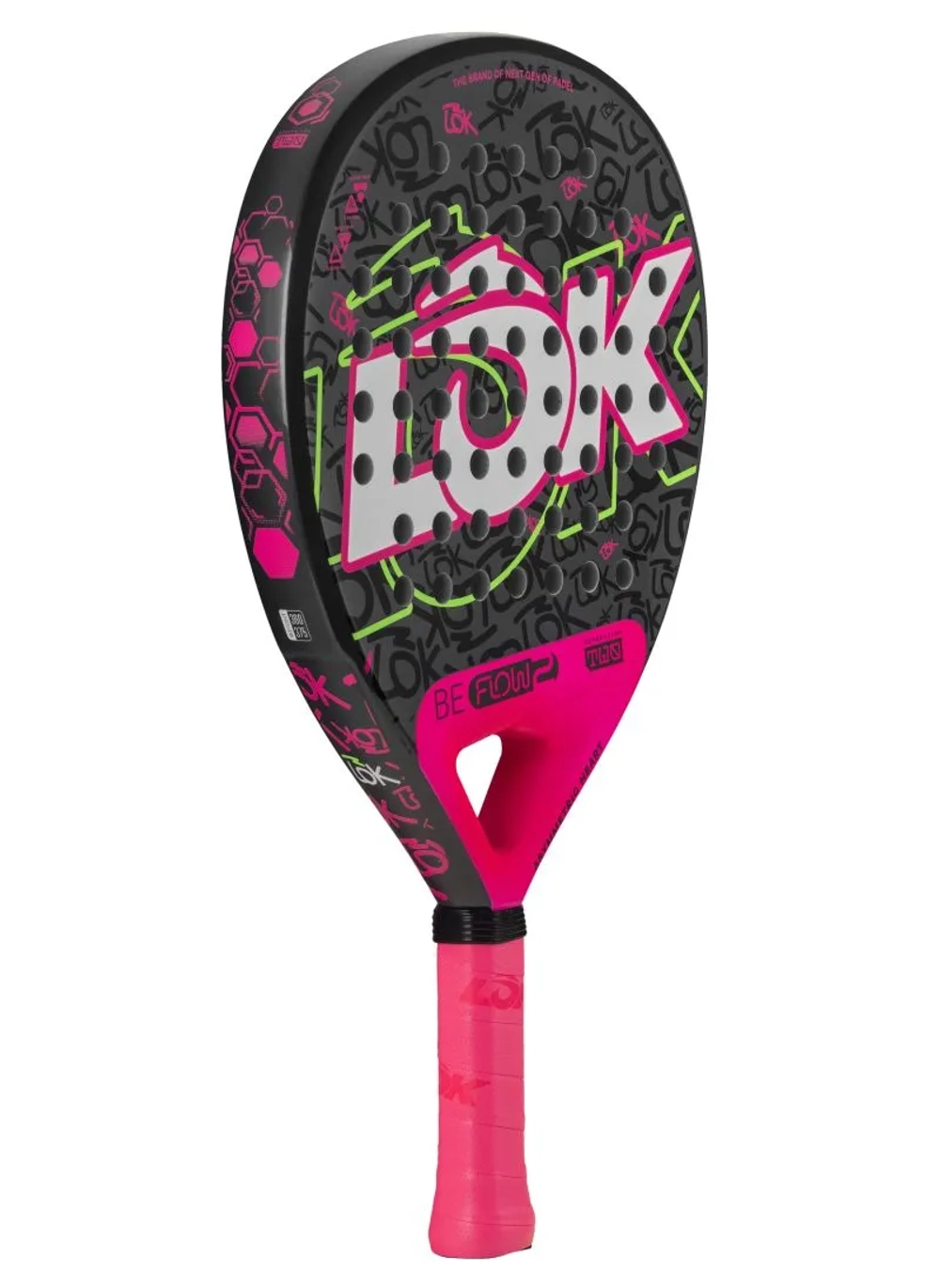 Ракетка для падел тенниса LOK Be Flow Gen 2 - pink/green