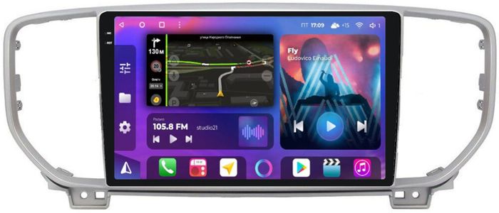 Магнитола для KIA Sportage 4 2018-2021 - FarCar BM1143M-2K монитор 9.5" 2K QLED на Android 14, Быстрая, CarPlay, 4G SIM-слот