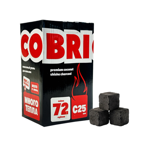 Уголь кокосовый «COCOBRICO» 25 мм (72 шт., 1 кг.)