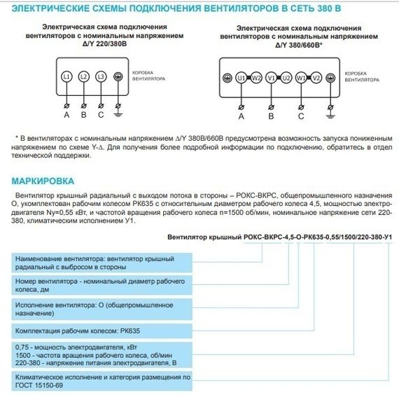 Крышный вентилятор РОКС-ВКРС-5,6-О-РК635-2,2кВт/1000об/220-380-У1