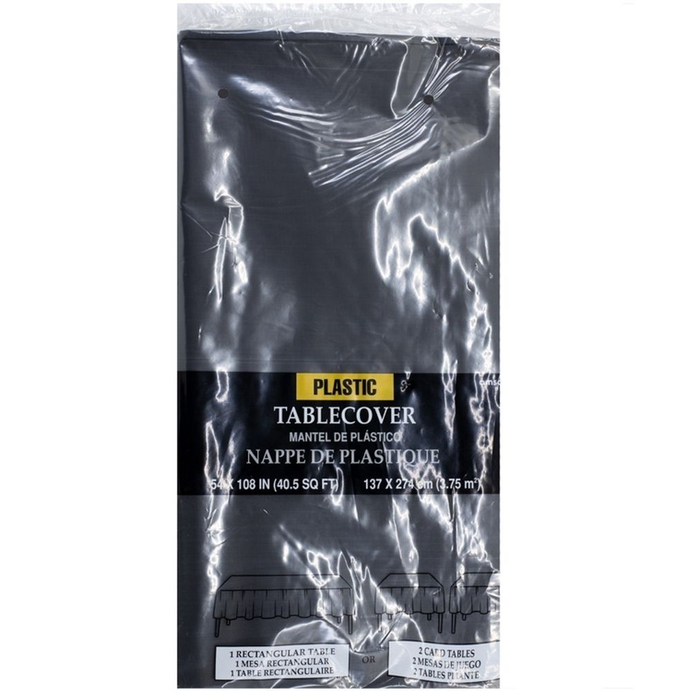 Скатерть  однотонная Black (Черный) 1,4*2,75 м