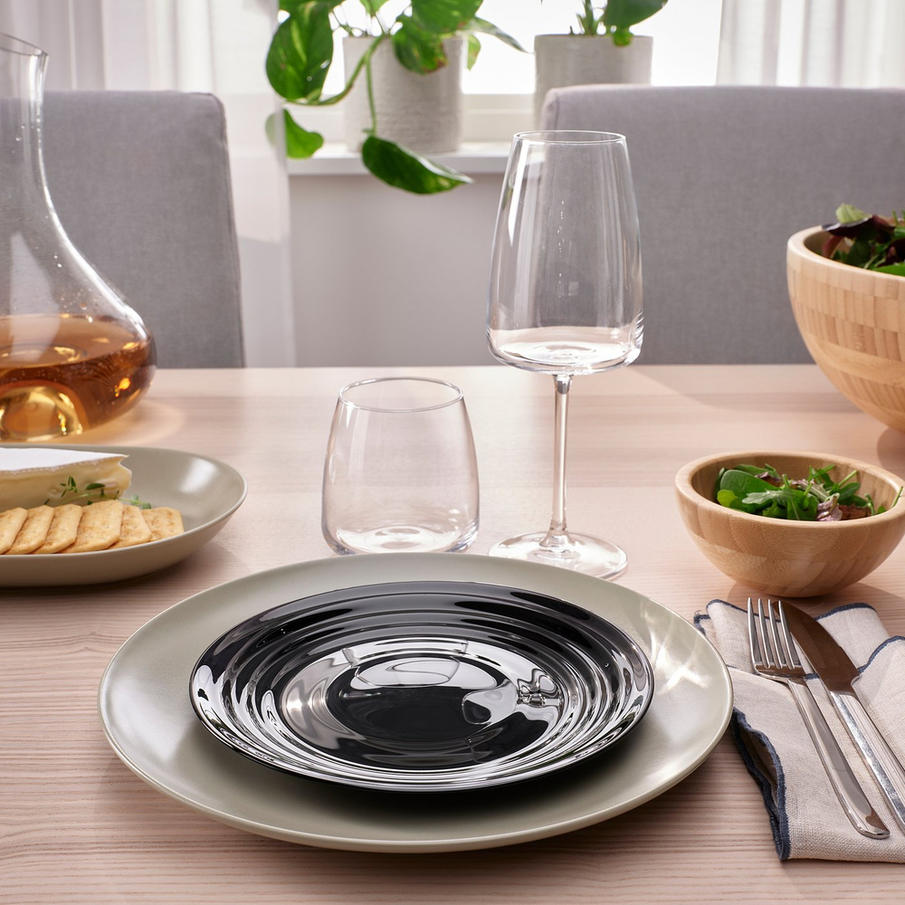 IKEA NÄTBARB  (ИКЕА НЭТБАРБ)  -  Тарелка - чёрный 19 см