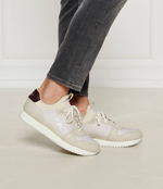 Кожаные кроссовки retro runner CALVIN KLEIN JEANS - бежевый(YM0YM01118)