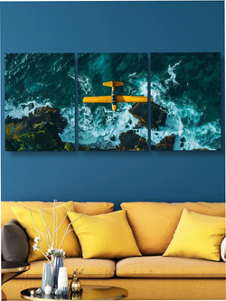 Картина Красная машина модульная 50x70см 3шт.