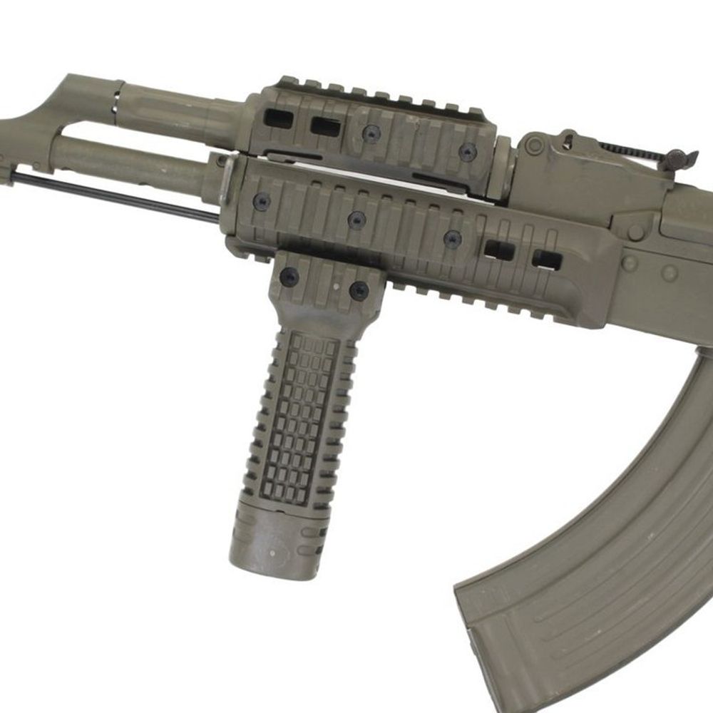 Рукоятка на цевье длинная, DLG Tactical - в установленном виде