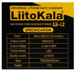 Портативное зарядное устройство LiitoKala Lii-L2 (2 слота, microUSB)
