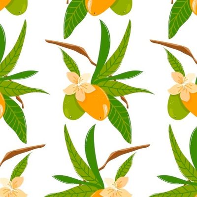 Цветущий манго и тропические плоды