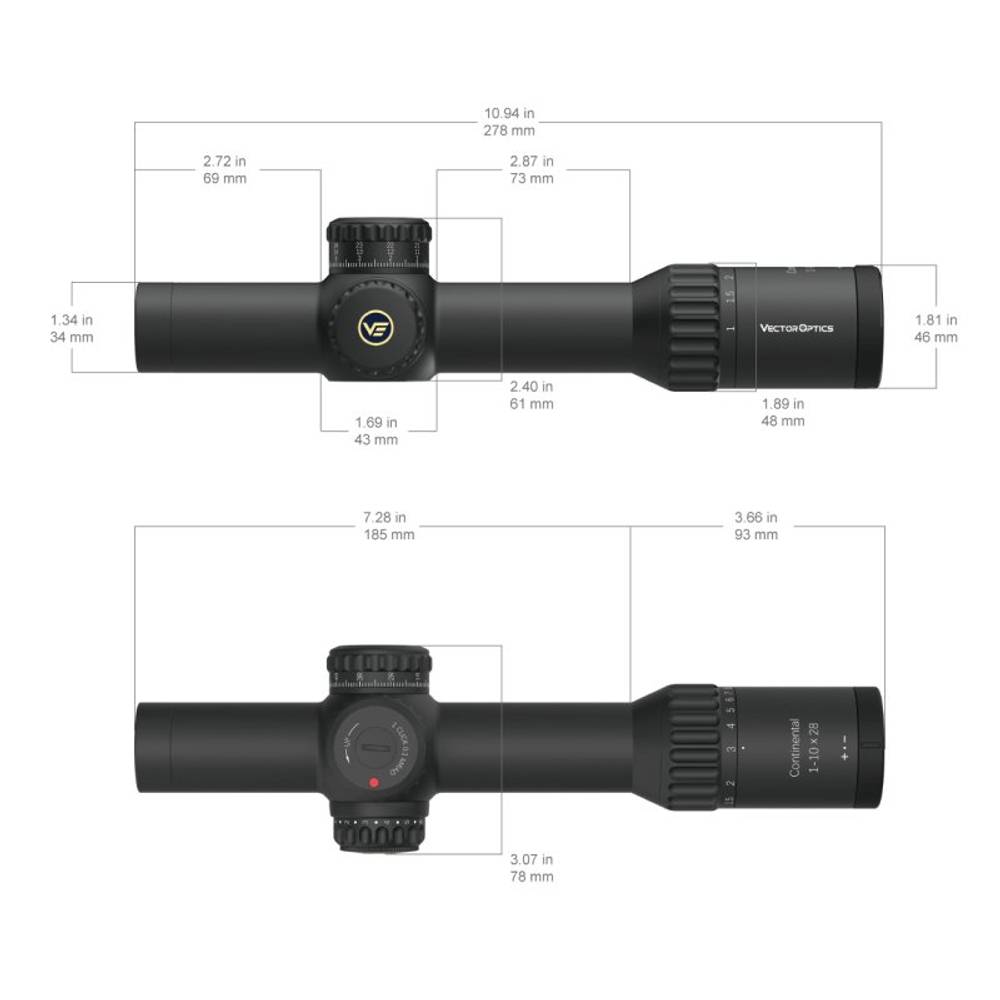 Оптический прицел Vector Optics FFP Continental x10 1-10x28 ED FFP VET-CTR