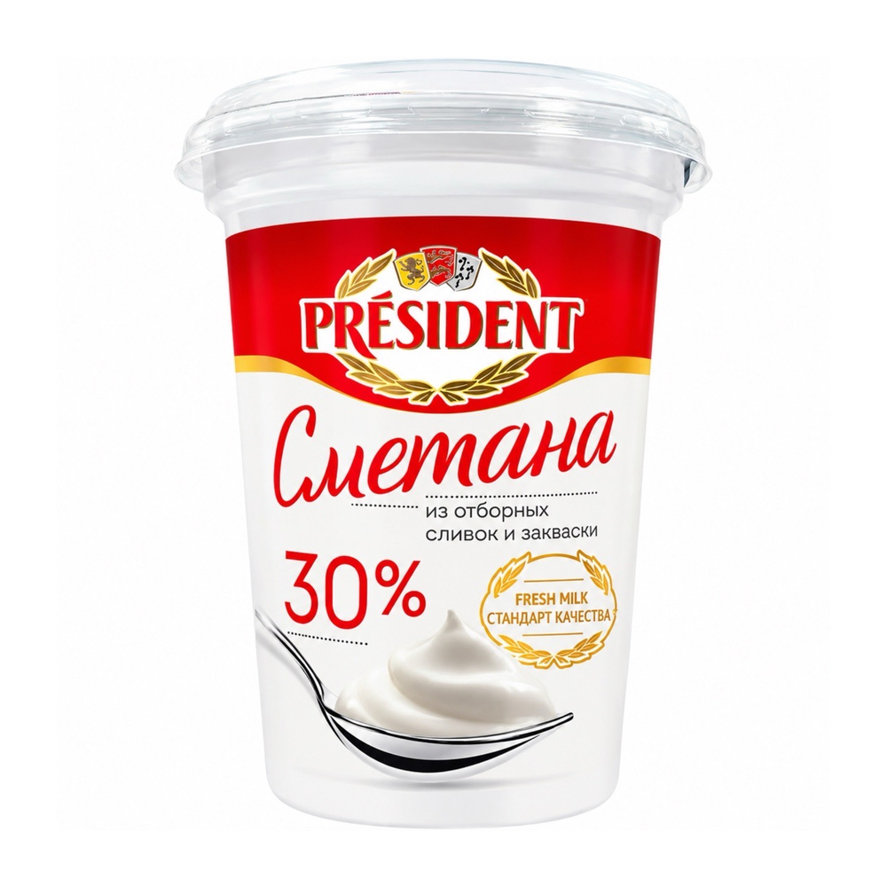 Сметана PRESIDENT 30% 350 гр