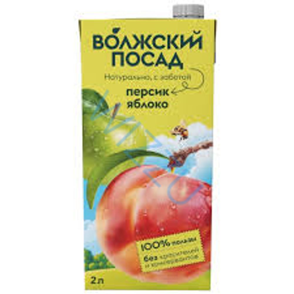 Нектар Волжский посад яблочно-персиковый 2л
