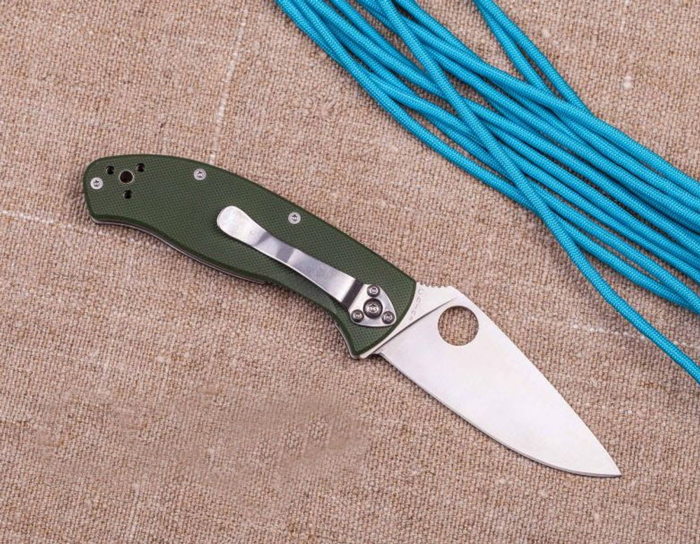 Нож складной Spyderco Tenacious Зелёный, C122GPGR, сталь 8Cr13Mov
