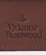 VIVIENNE WESTWOOD УМНЫЙ ДВОЙНОЙ КОШЕЛЕК С КАРМАНОМ ТЕМНО-КОРИЧНЕВЫЙ