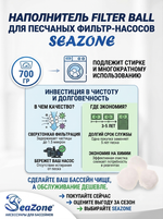 Наполнитель Filter Ball для песчаных фильтр-насосов,700 г, Seazone