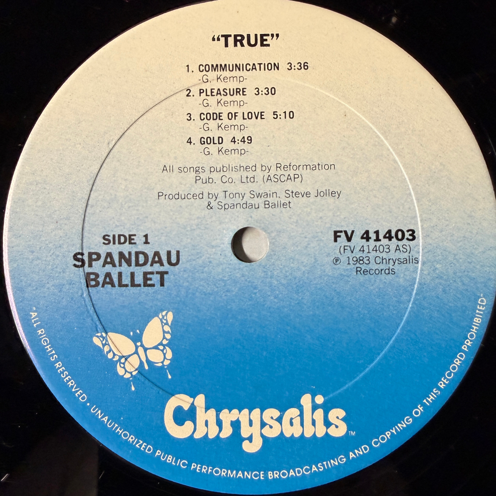 Spandau Ballet ‎– True (США 1983г.)