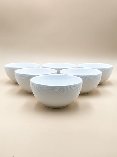 Тарелка суповая/салатник 14х7 см. набор 6 шт. "White Ornaments"