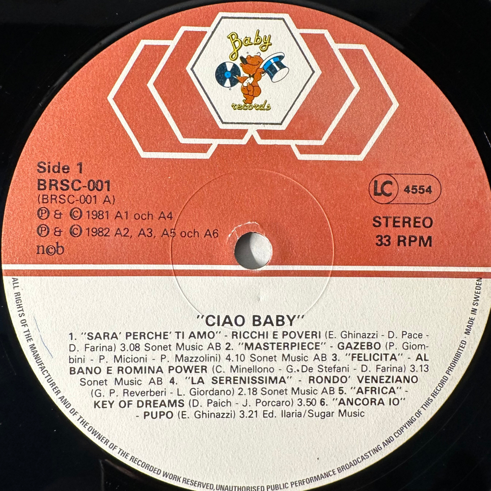 Сборник Ciao Baby (Швеция 1983г.)
