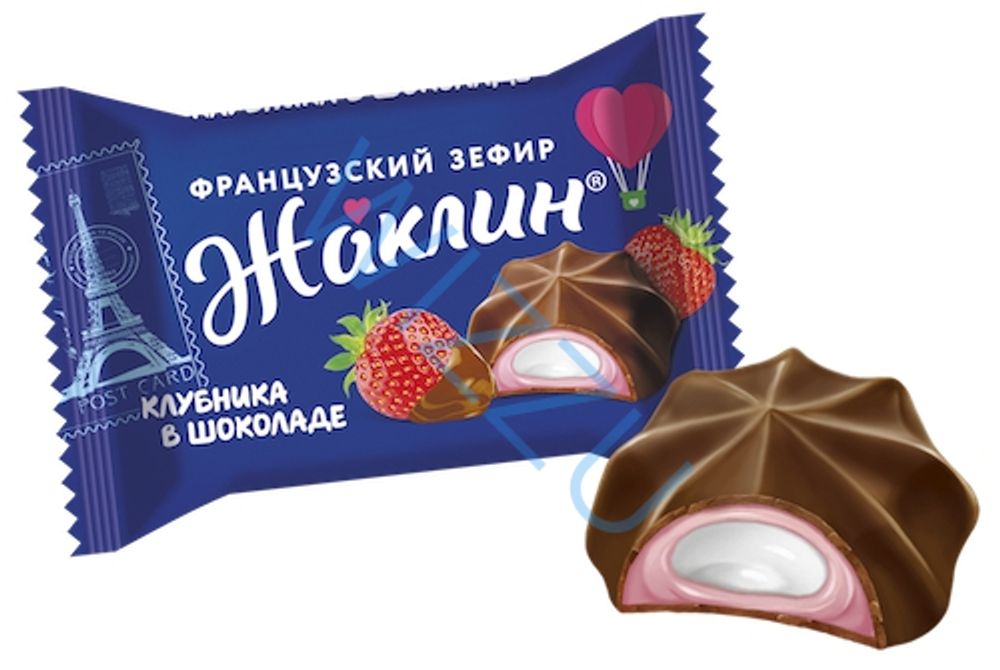 Зефир французский Славянка Жаклин вкус клубника в шоколаде вес