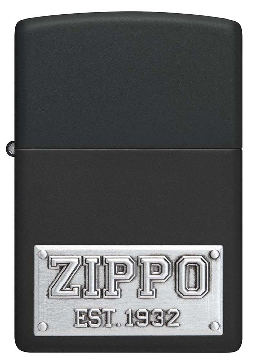 Зажигалка Zippo License Plate с покрытием Black Matte, латунь/сталь, черная, 38x13x57 мм