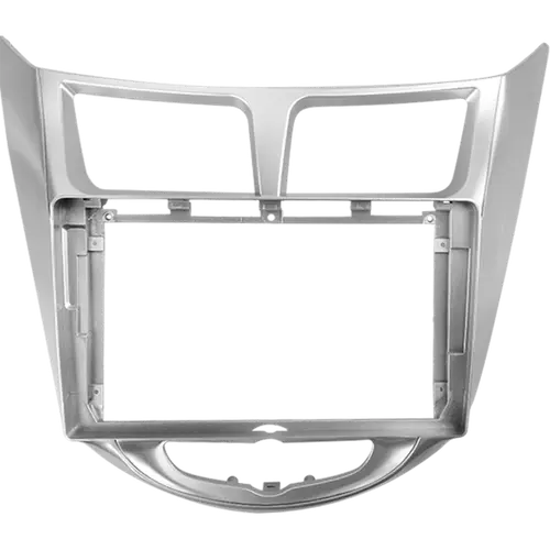 Комплект рамки с разъёмами 9" Hyundai Solaris 1 2010-2017 (F1) серебро