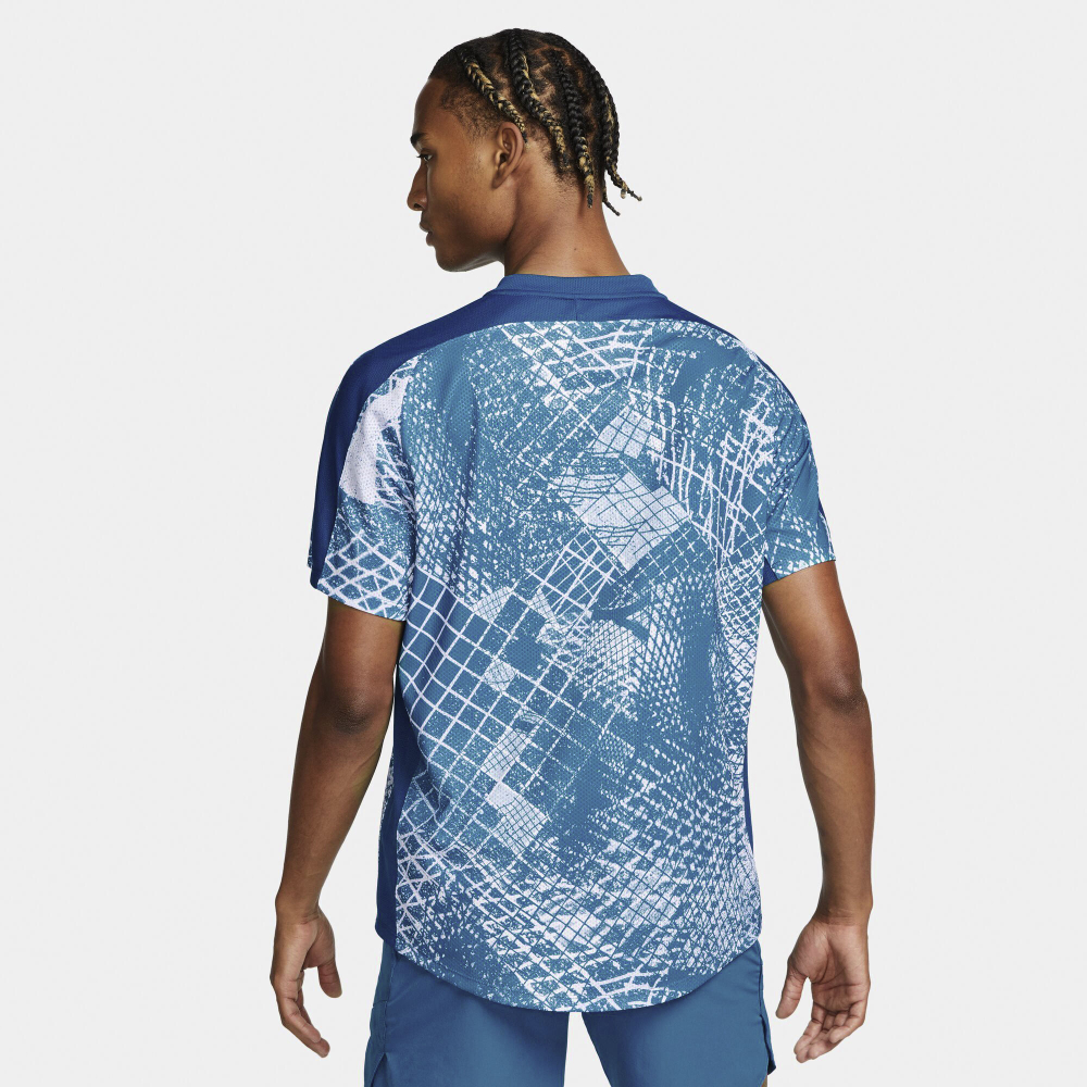 Мужское теннисное поло Nike Dri-Fit Victory Court Novelty T-Shirt Men - Blue, White