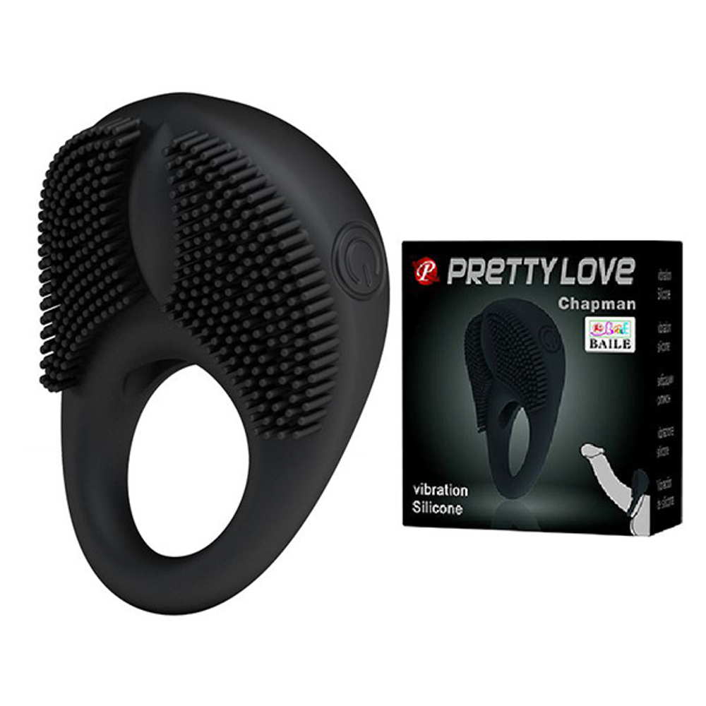 Вибрирующее эрекционное кольцо 2,5см с щетинками Pretty Love BI-210141