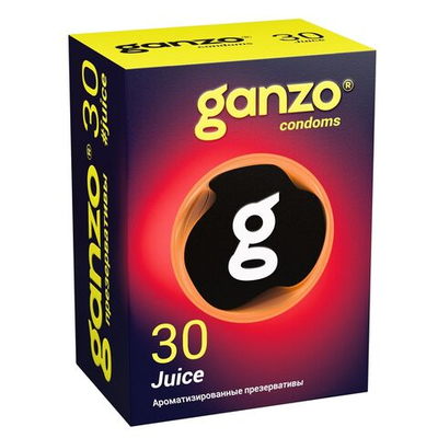 Презервативы GANZO Juice ароматизированные цветные №30 black edition 8247GZ