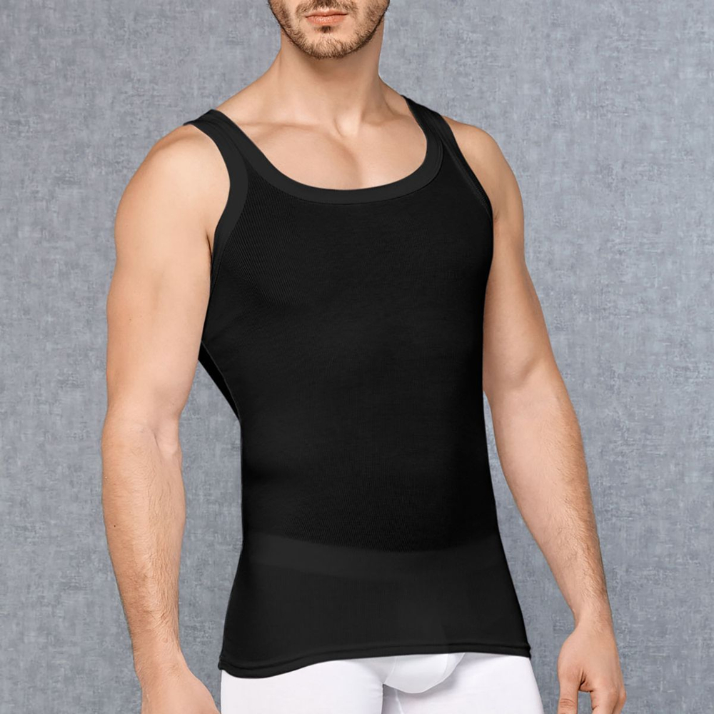 Классическая мужская майка Doreanse Ribbed Modal (Размер: XXL) (Цвет: черный)