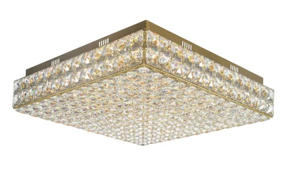 Люстра потолочная NewRgy 6098E/160W GD, 160 Вт, золотая