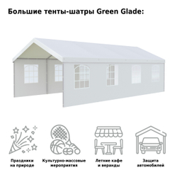 Тентовый павильон Green Glade 4x8 м